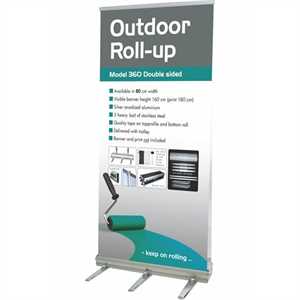 Outdoor Roll-Up, dobbeltsidet Alu  - Bannerbredde 83x170cm